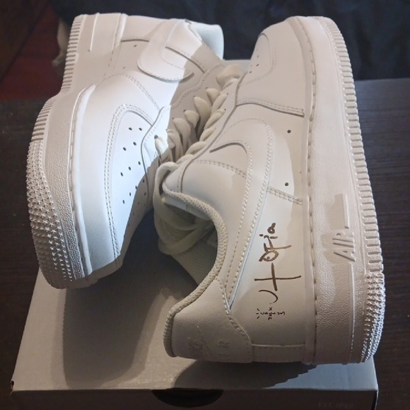 Travis Scott Nike Air Force 1 Low '07 White Cactus Jack Utopia Edition Women 8.5 - Picture 8 of 10